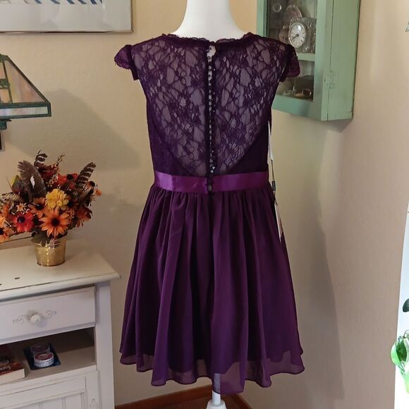 NWT JJs House Purple Cocktail Homecoming Dress Fairycore Ethereal - Picture 6 of 15